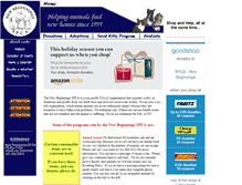 Tablet Screenshot of newbeginningsspca.com